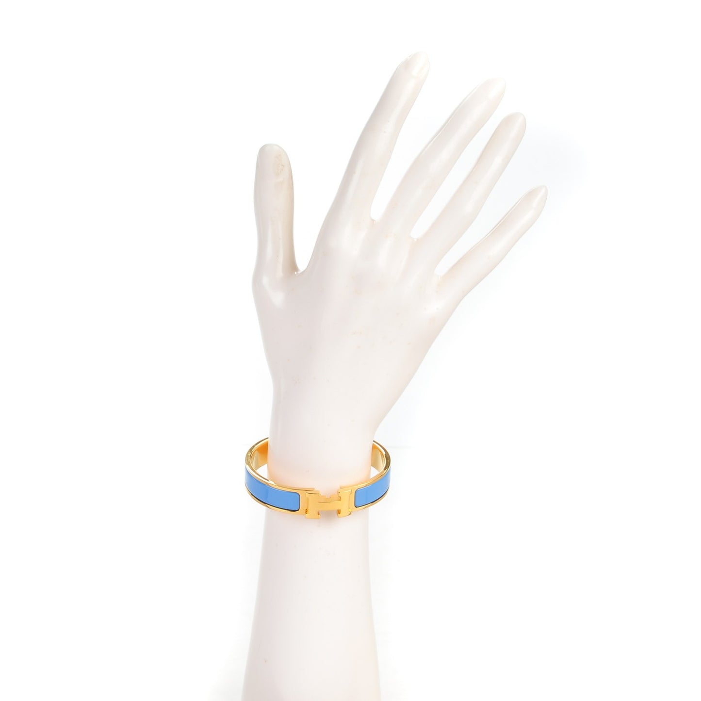 Enamel Narrow Clic H Bracelet PM Transat Bleu