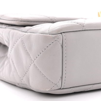 Chanel Lambskin Resin Quilted Flap Grey 9 of 11