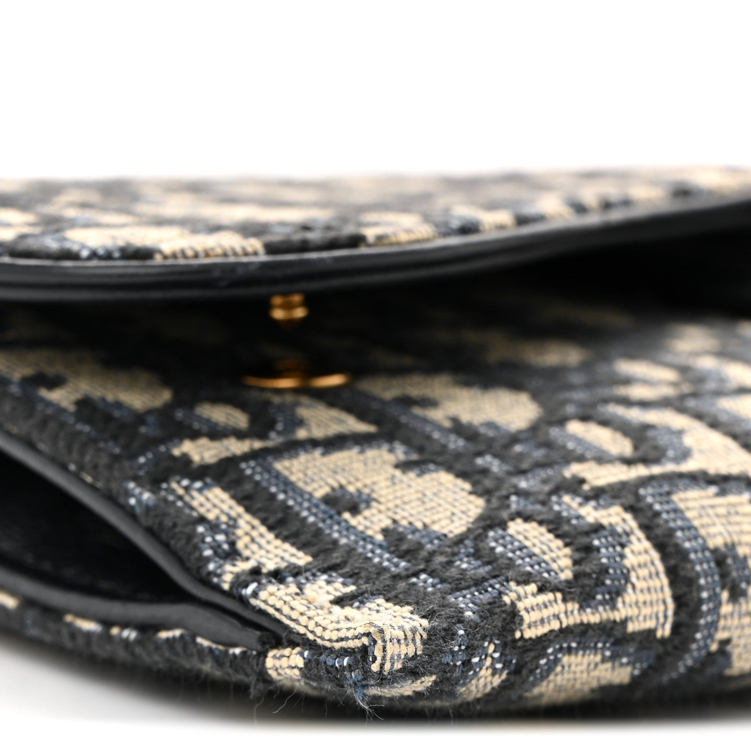 Christian Dior Oblique Saddle Chain Long Wallet Blue 9 of 10