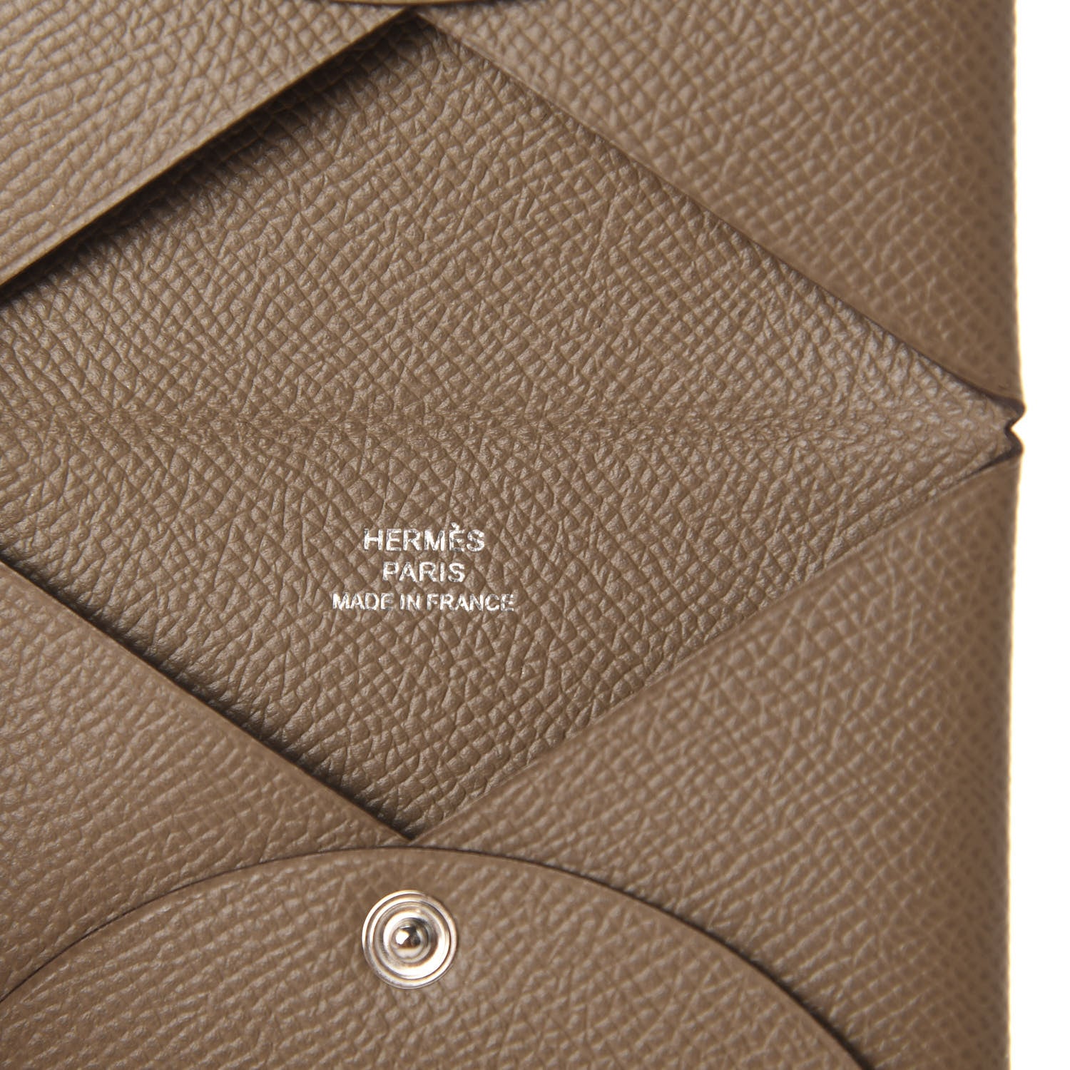 Hermes Epsom Calvi Card Case Etoupe 6 of 8