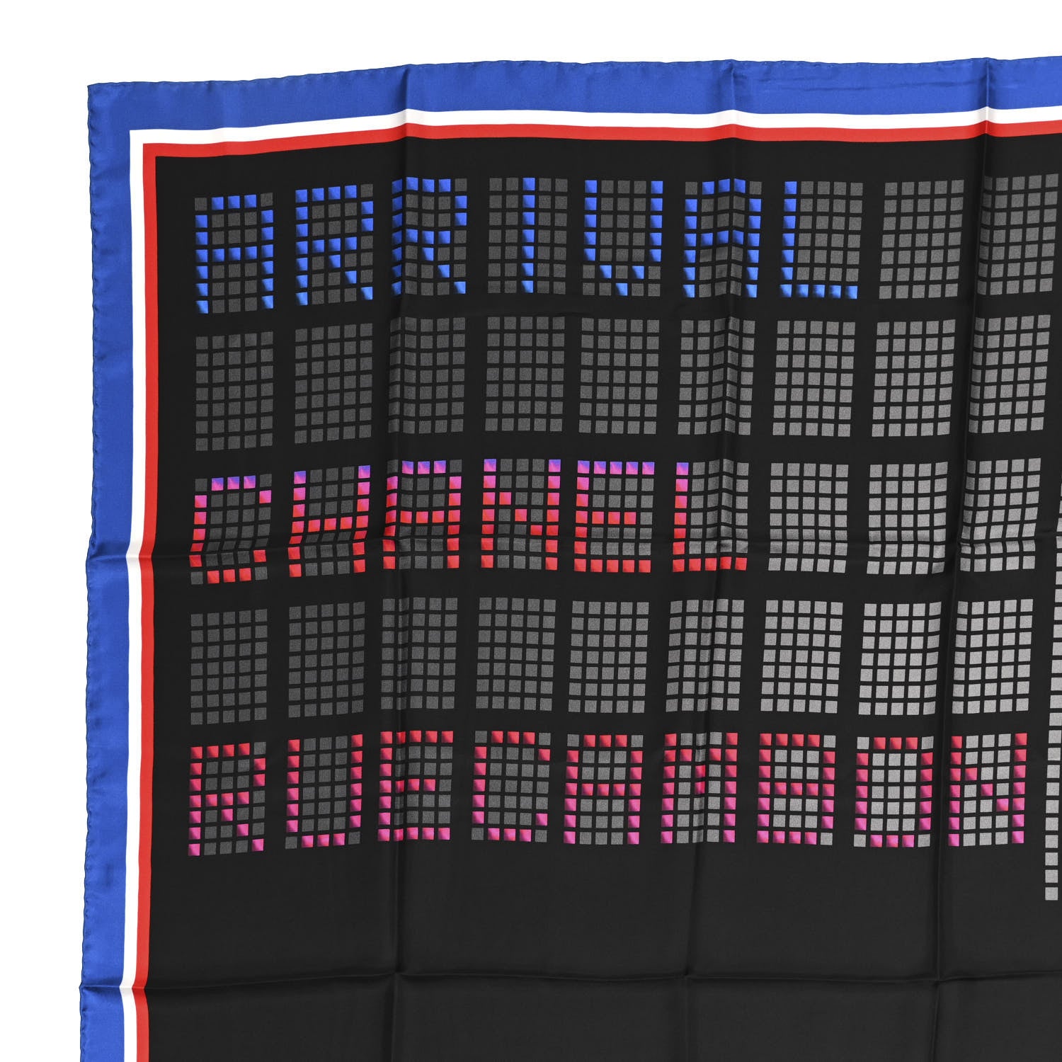 Chanel Silk CC Arrival Departures Square Scarf Blue Multicolor 2 of 3