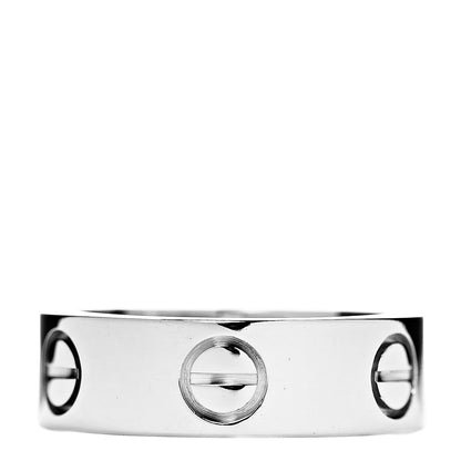 Cartier 18K White Gold 5.5mm LOVE Ring 48 4.5 1 of 4