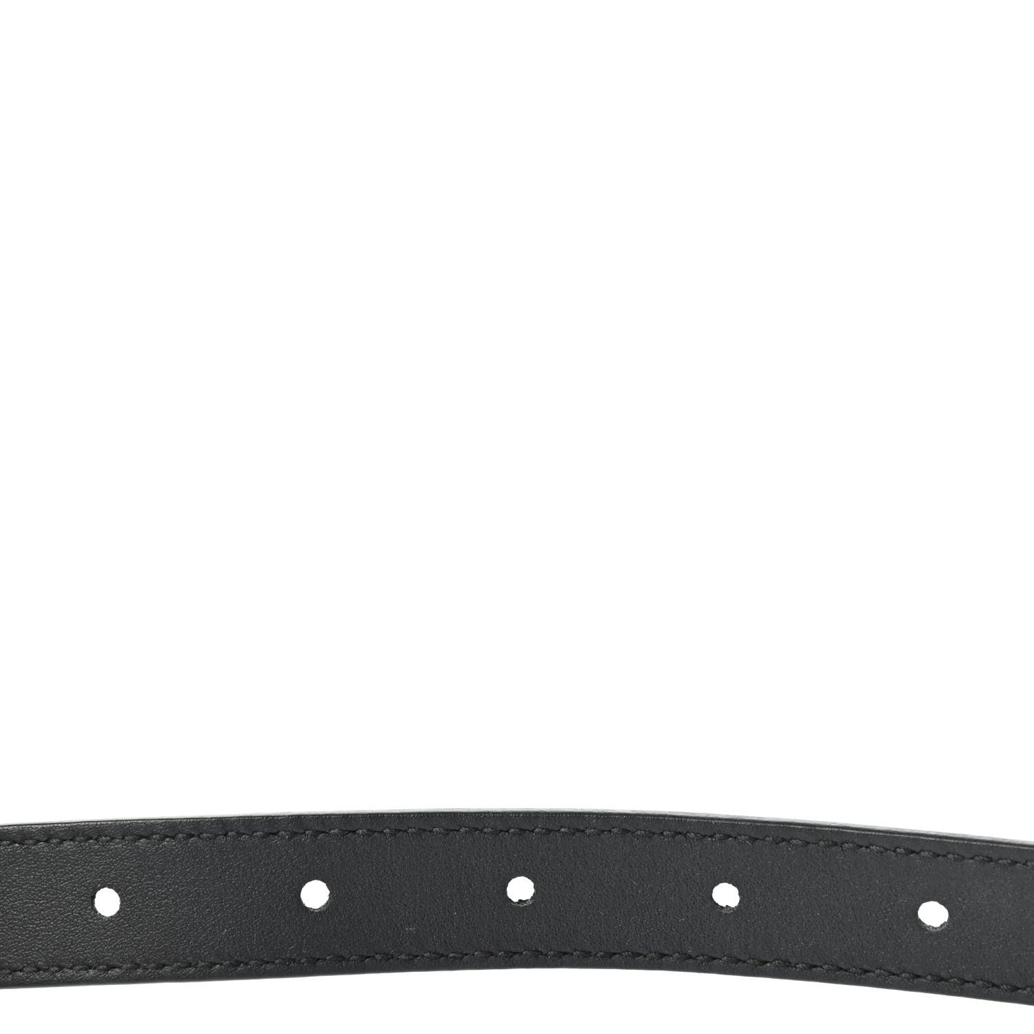 Gucci Calfskin Pearl Double G 20mm Belt 100 40 Black Cream 4 of 4