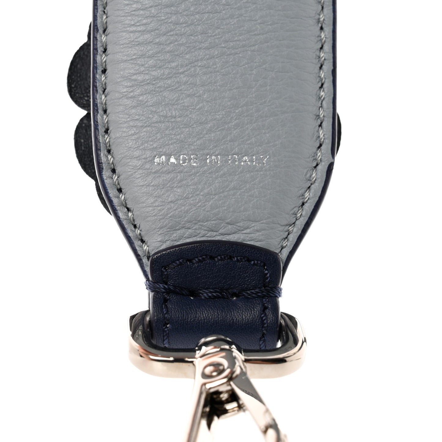 Vitello Dolce Flowerland Bi-Color Studded Strap You Blueberry Azzurro Polvere Multicolor