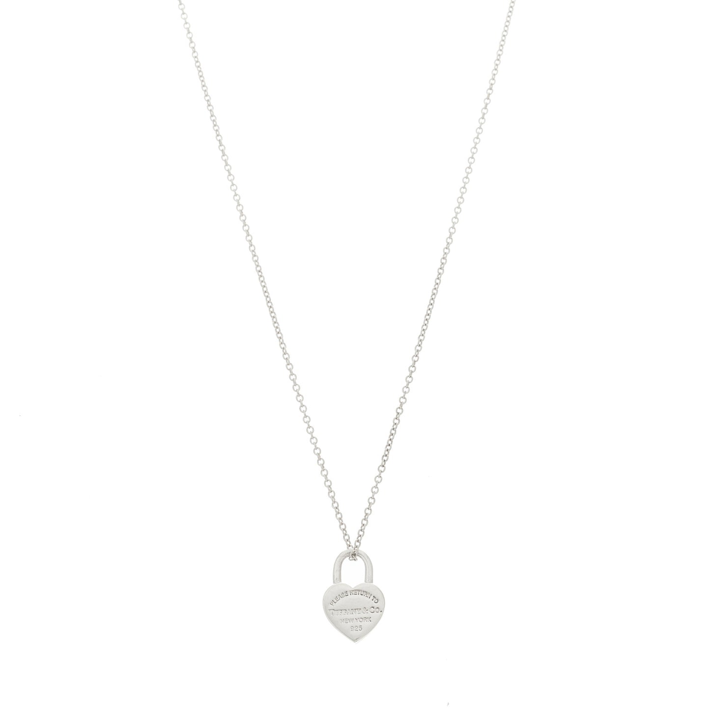 Sterling Silver Return to Tiffany Heart Lock Pendant Necklace