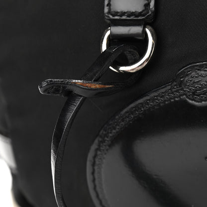 Prada Tessuto Nylon Spazzolato Logo Tote Black 7 of 10