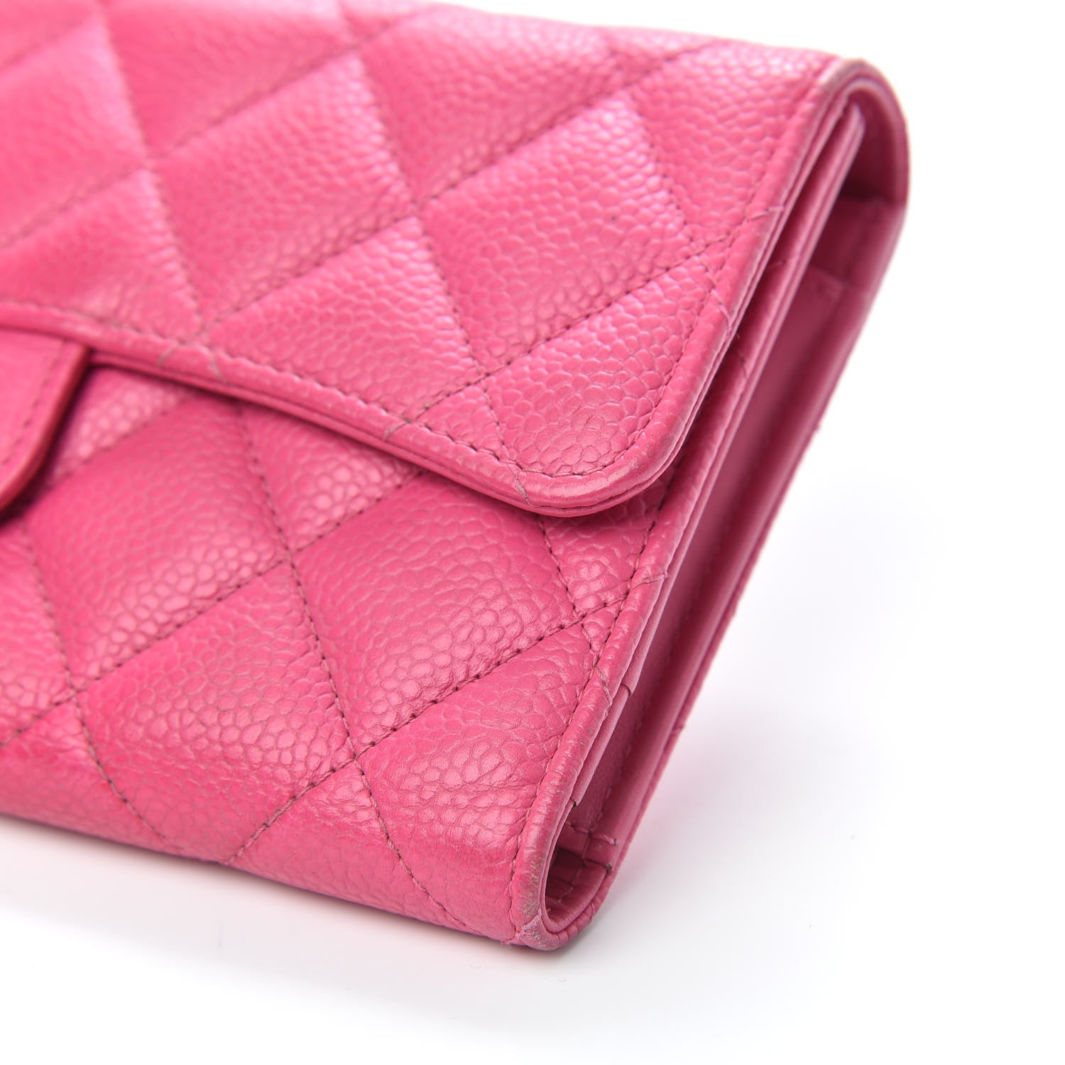Chanel Caviar Quilted Large Flap Wallet Pink 13 of 15