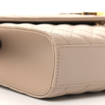 Saint Laurent Grain De Poudre Textured Mixed Matelasse Medium Triquilt Monogram Satchel Dark Beige 8 of 10