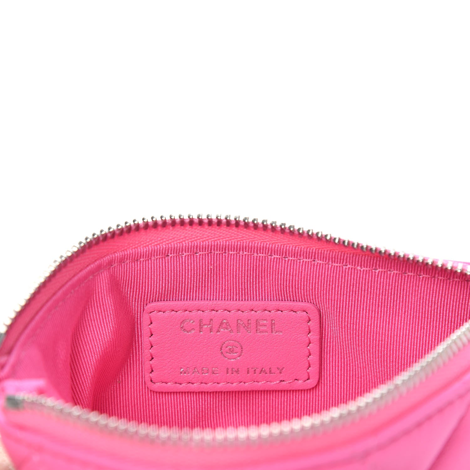 Chanel Lambskin Quilted Small Cosmetic Case Pink 6 of 7