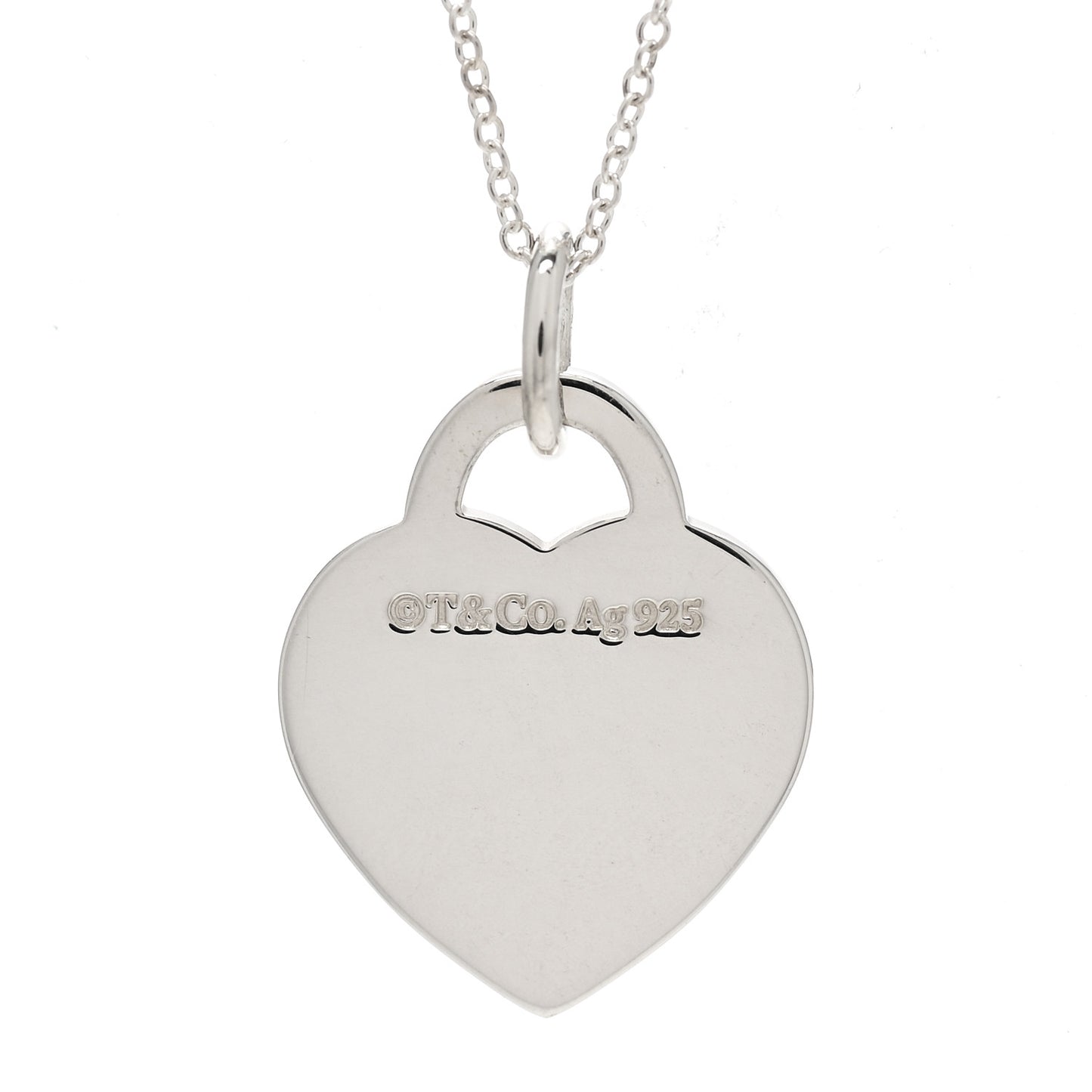 Sterling Silver Enamel Return to Tiffany Love Pendant Necklace