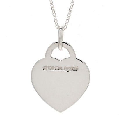 Tiffany Sterling Silver Enamel Return to Tiffany Love Pendant Necklace 6 of 6