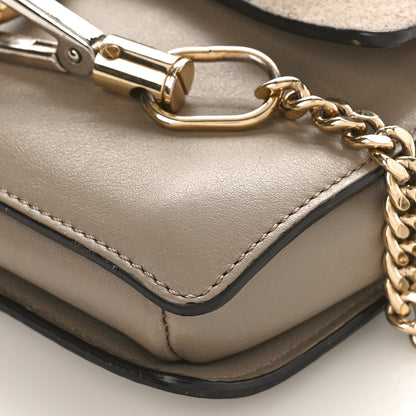 Chloe Suede Calfskin Small Faye Shoulder Bag Motty Grey 8 of 10