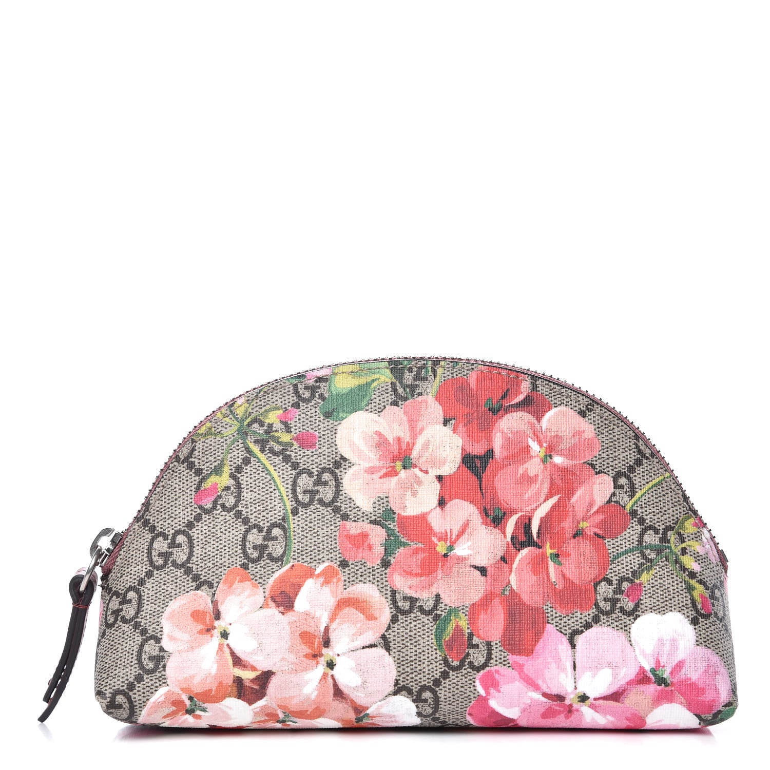 Gucci GG Supreme Monogram Blooms Small Pouch Cosmetic Case Beige Multicolor Dry Rose 1 of 9