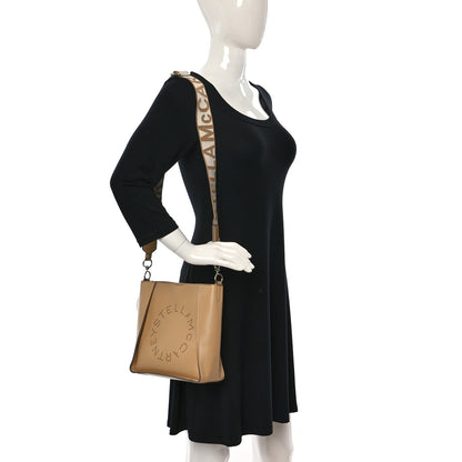 Stella McCartney Eco Alter Nappa Perforated Logo Mini Crossbody Natural 2 of 9