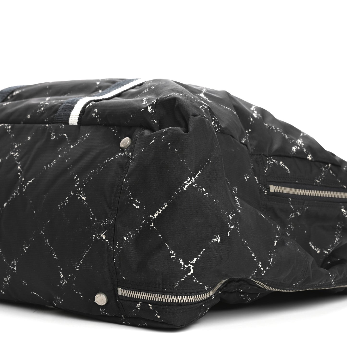 Nylon Large Travel Duffle Bag Black