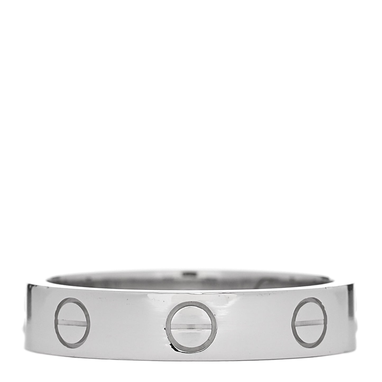 18K White Gold Diamond 4mm LOVE Wedding Band Ring 51 5.75