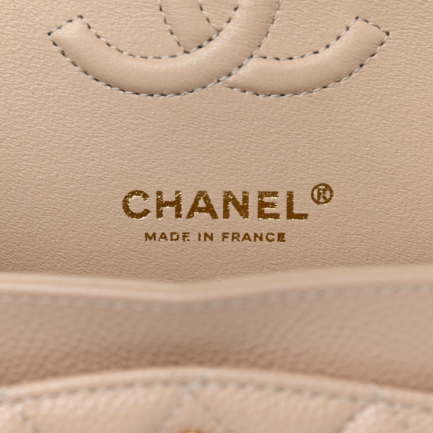 Chanel Caviar Quilted Small Double Flap Beige 6 of 10