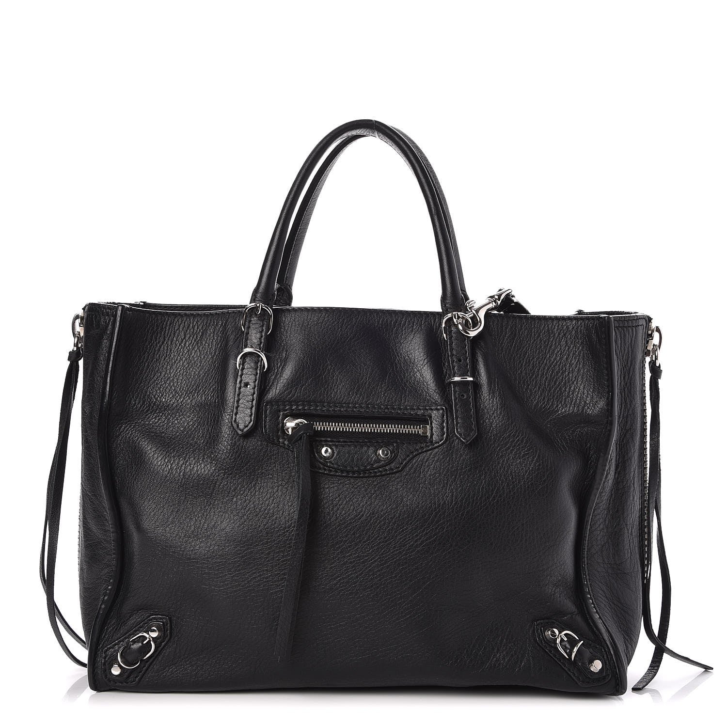 Balenciaga Veau Papier A6 Zip Around Tote Black 1 of 7