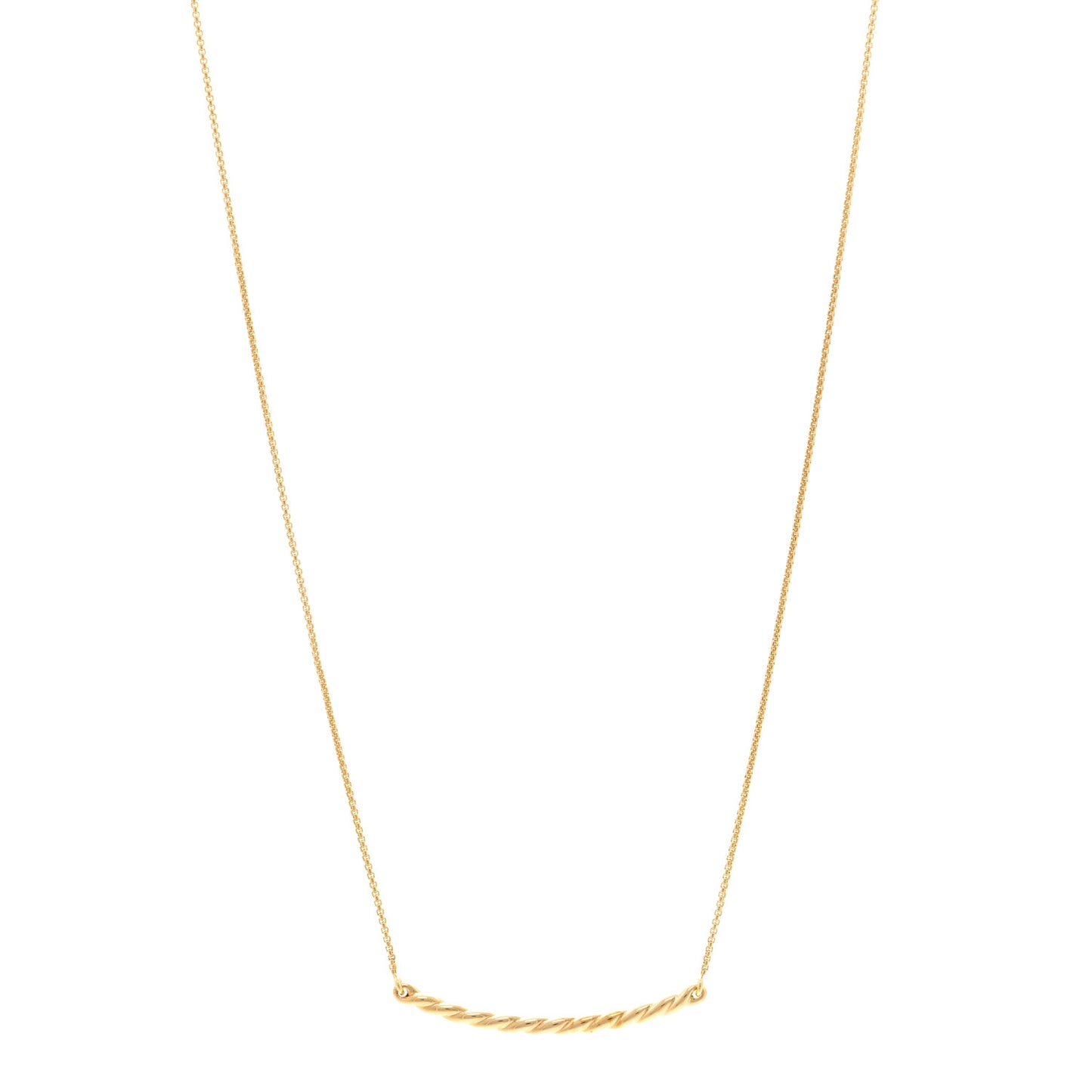 18K Yellow Gold Petite Station Pendant Necklace