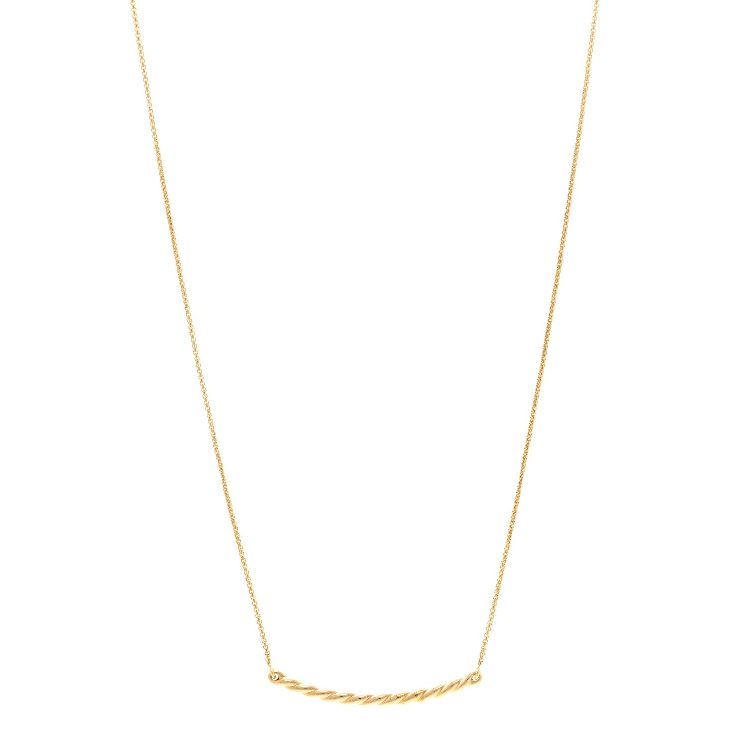 David Yurman 18K Yellow Gold Petite Station Pendant Necklace 1 of 5
