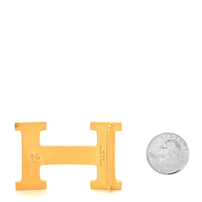 Hermes Brass Gold Plated Polished 32mm H Belt Buckle 2 of 4