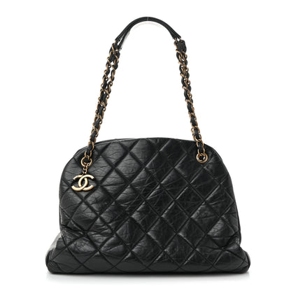 Chanel Aged Calfskin Large Just Mademoiselle Bowling Bag Black 1 of 27
