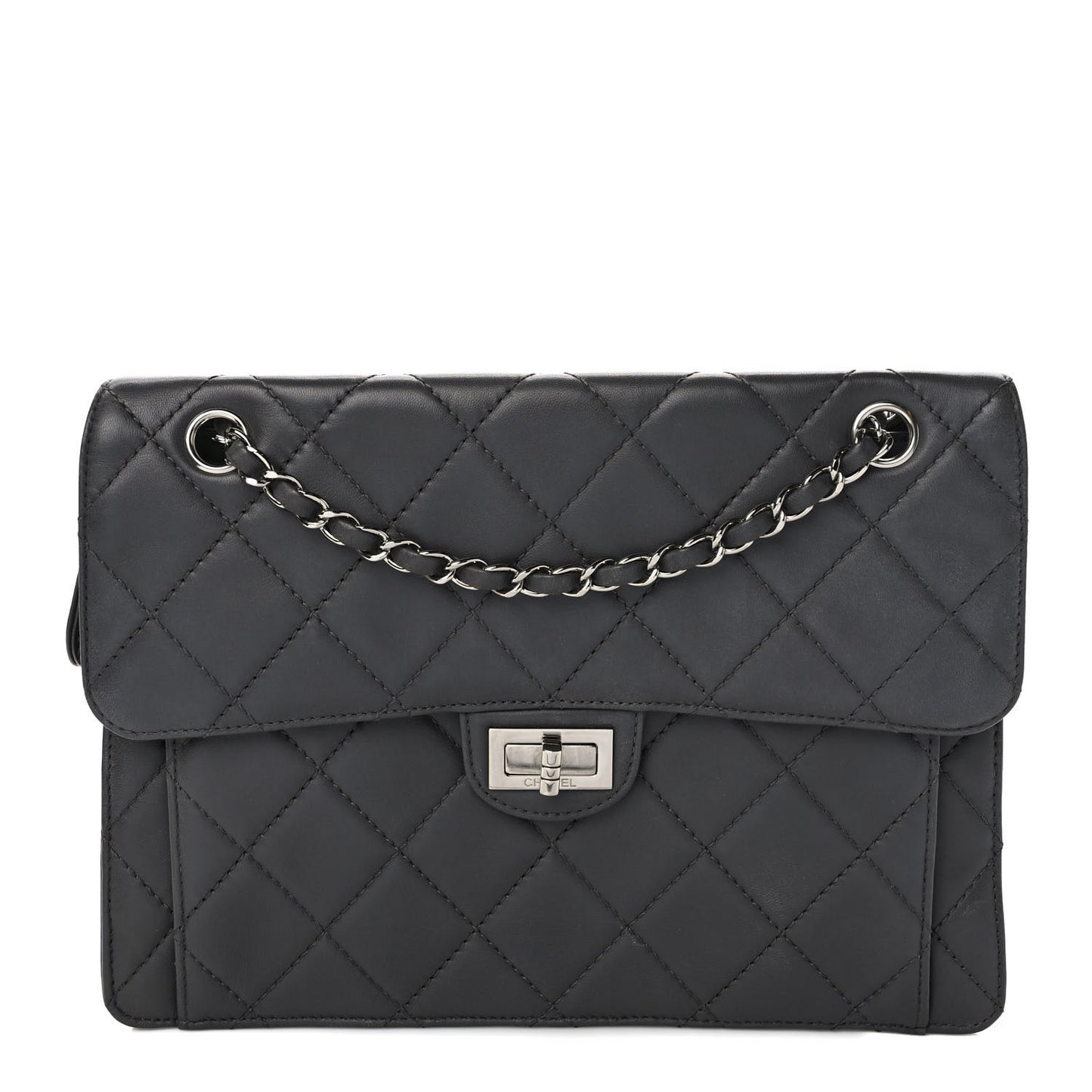 Lambskin Paris Bombay Reissue Accordion Flap Black
