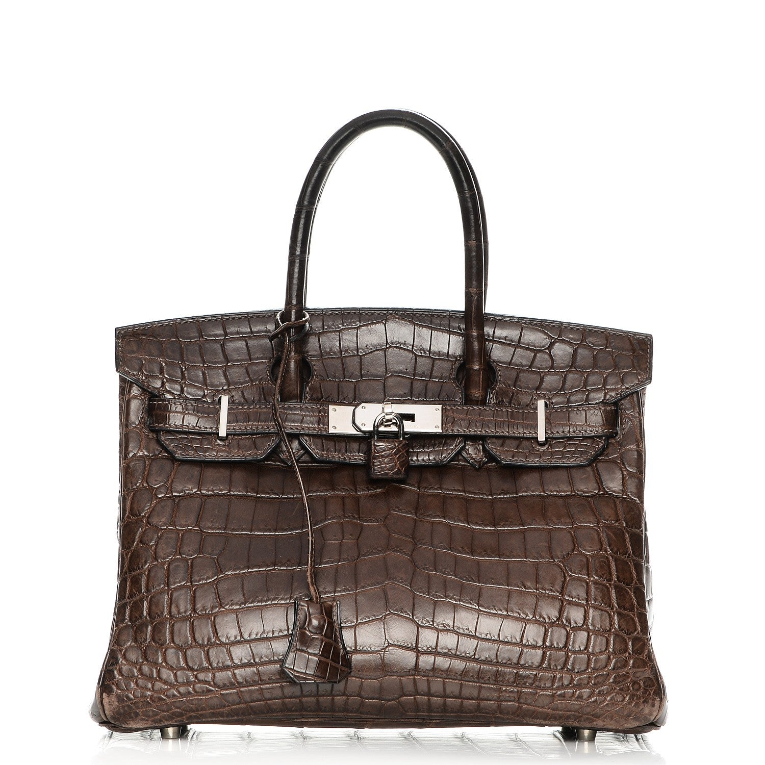 Hermes Matte Niloticus Crocodile Birkin 30 Chocolate 1 of 27