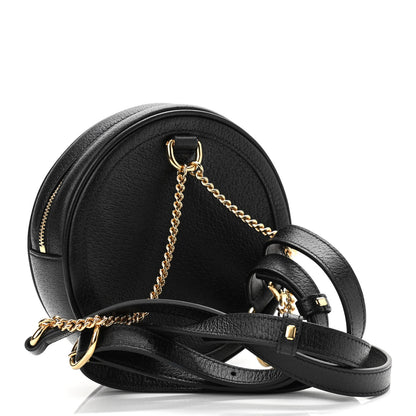 Gucci Grained Calfskin Web Mini Ophidia Round Backpack Black 3 of 11