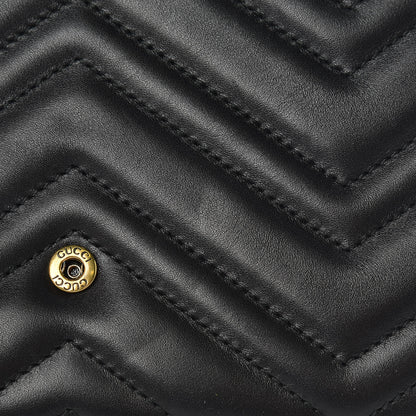 Gucci Calfskin Matelasse GG Marmont Chain Wallet Black 11 of 11