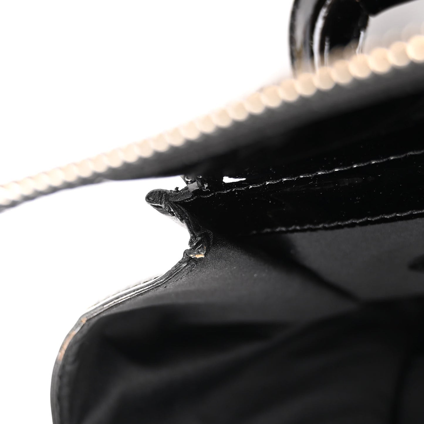 Patent Quilted Large Manor Tote Black
