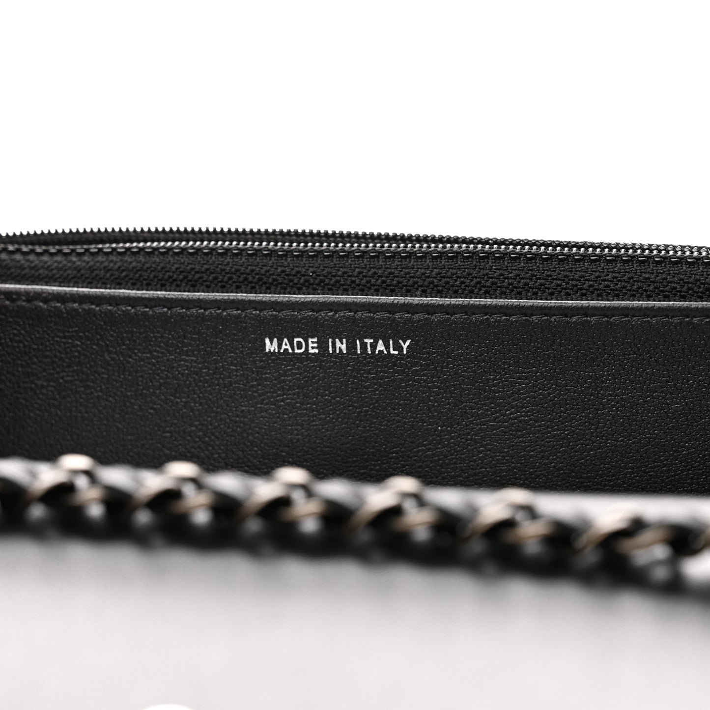 Lambskin Quilted Trendy CC Wallet On Chain WOC So Black
