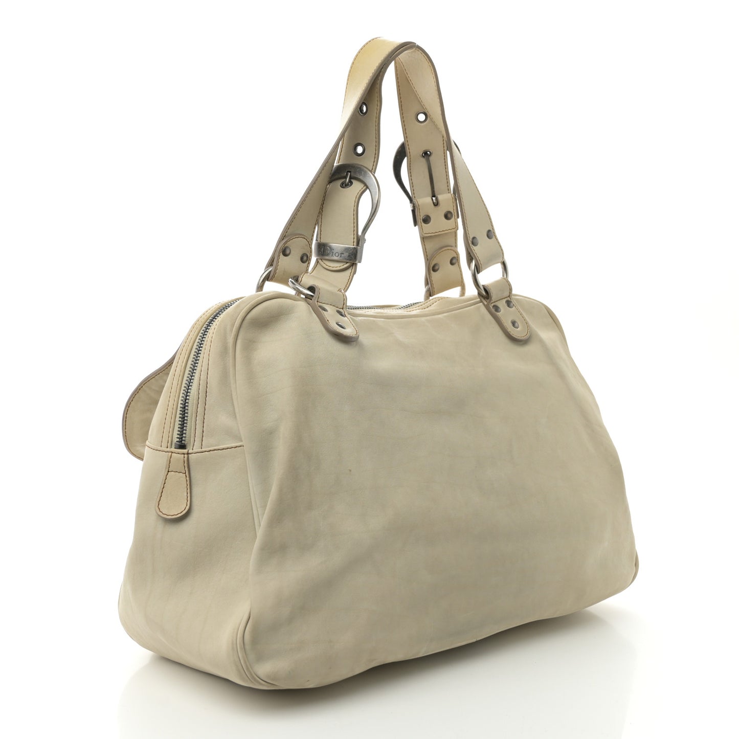 Calfskin Medium Gaucho Double Saddle Bag Ivory