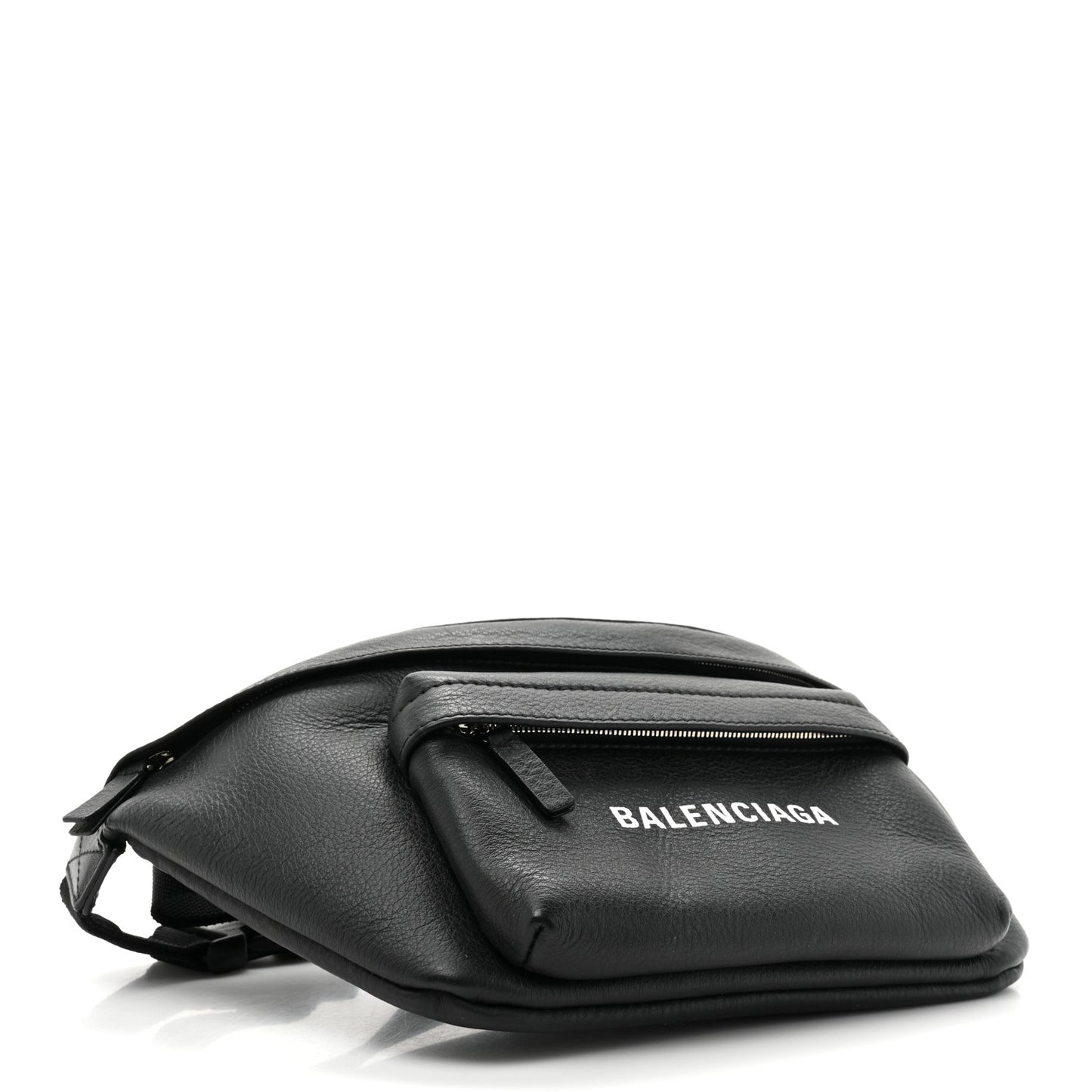 Smooth Calfskin Logo Large Everyday Beltpack Black White