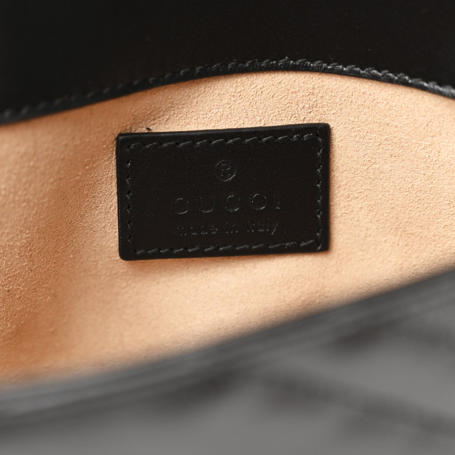 Calfskin Matelasse Monochrome GG Marmont Chain Belt Bag Black