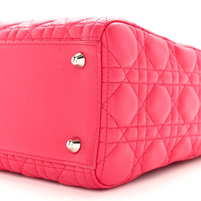 Christian Dior Lambskin Cannage Large Lady Dior Pink 10 of 15