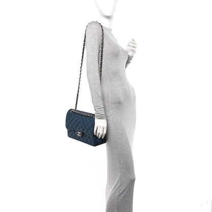 Chanel Caviar Quilted Jumbo Double Flap Dark Blue 2 of 12