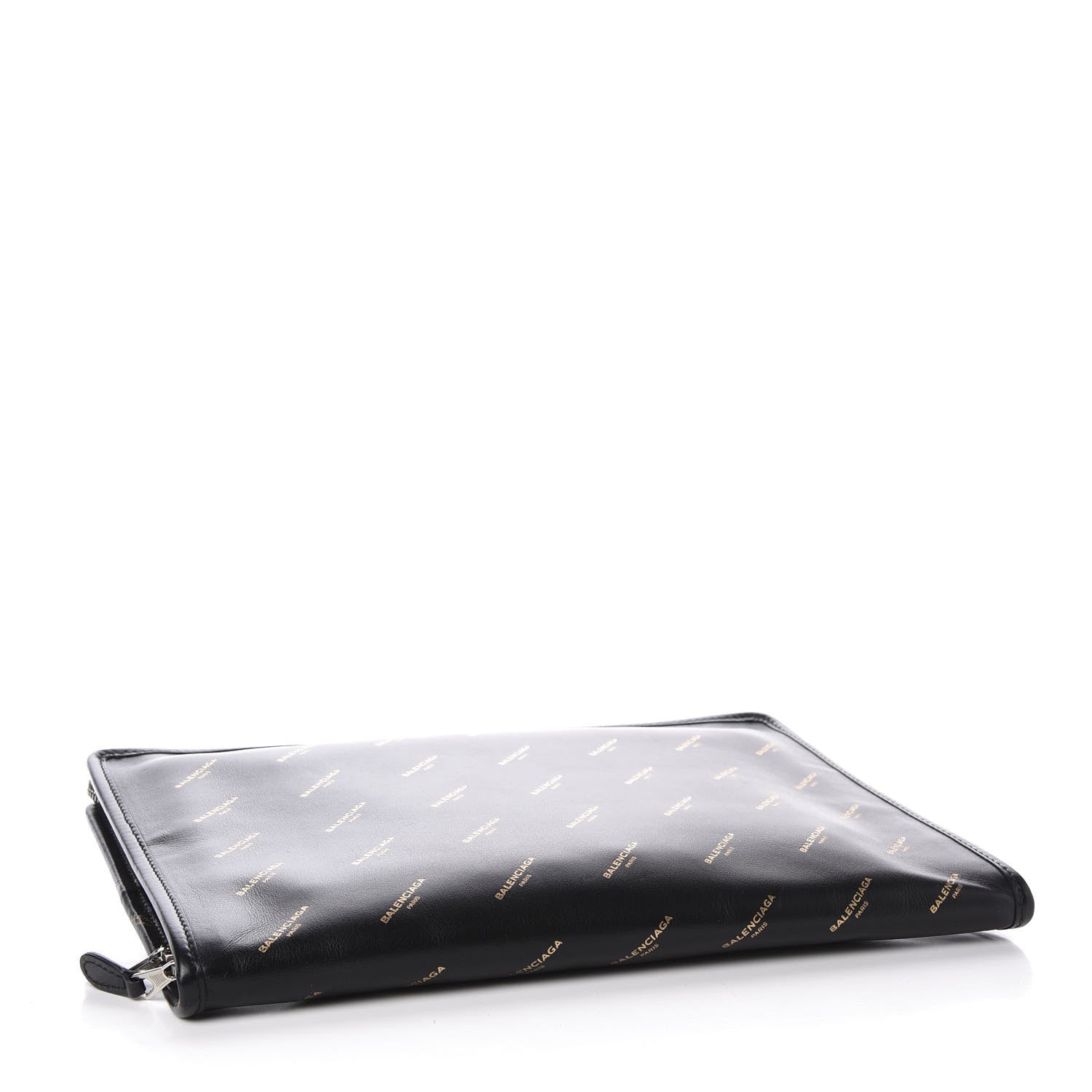 Balenciaga Agneau Allover Logo Pouch Black 3 of 9