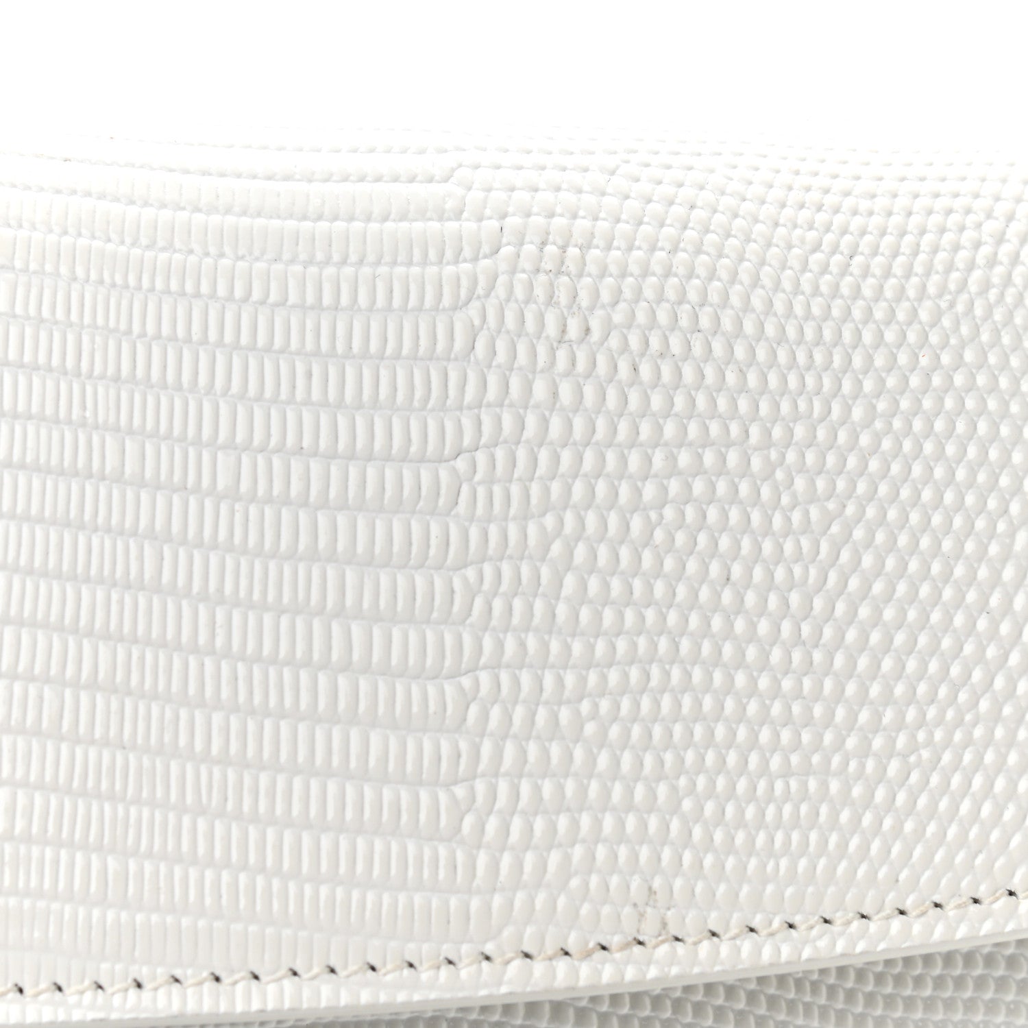 Balenciaga Patent Calfskin Lizard Embossed Medium Ghost Shoulder Bag Optic White 11 of 13