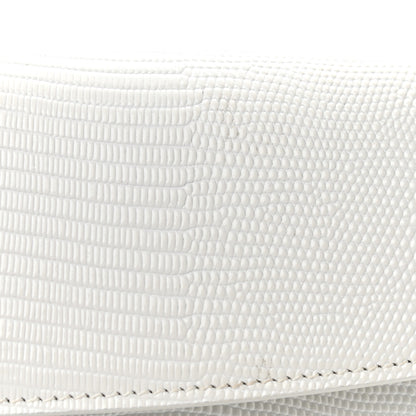 Balenciaga Patent Calfskin Lizard Embossed Medium Ghost Shoulder Bag Optic White 11 of 13