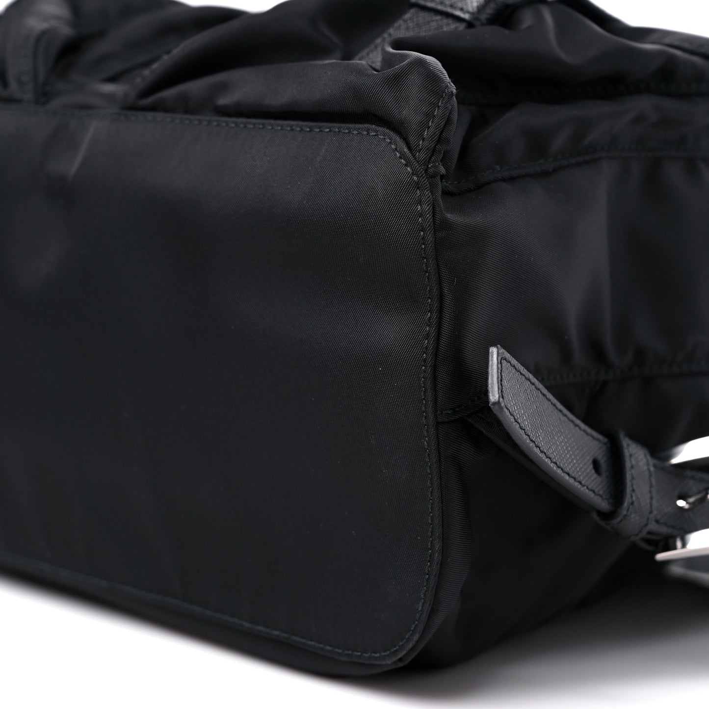 Tessuto Nylon Saffiano Small Backpack Black