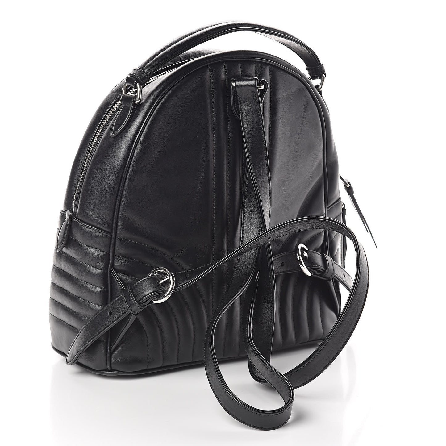 Soft Calfskin Diagramme Day Backpack Black