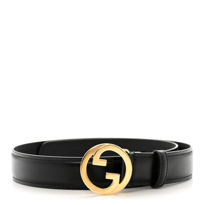 Gucci Ciny Lux Calfskin Blondie 30mm Belt 75 30 Black 1 of 5