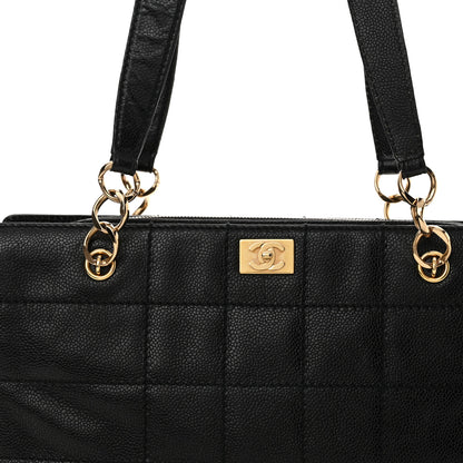 Chanel Caviar Stitched Chocolate Bar Shopping Black 10 of 21