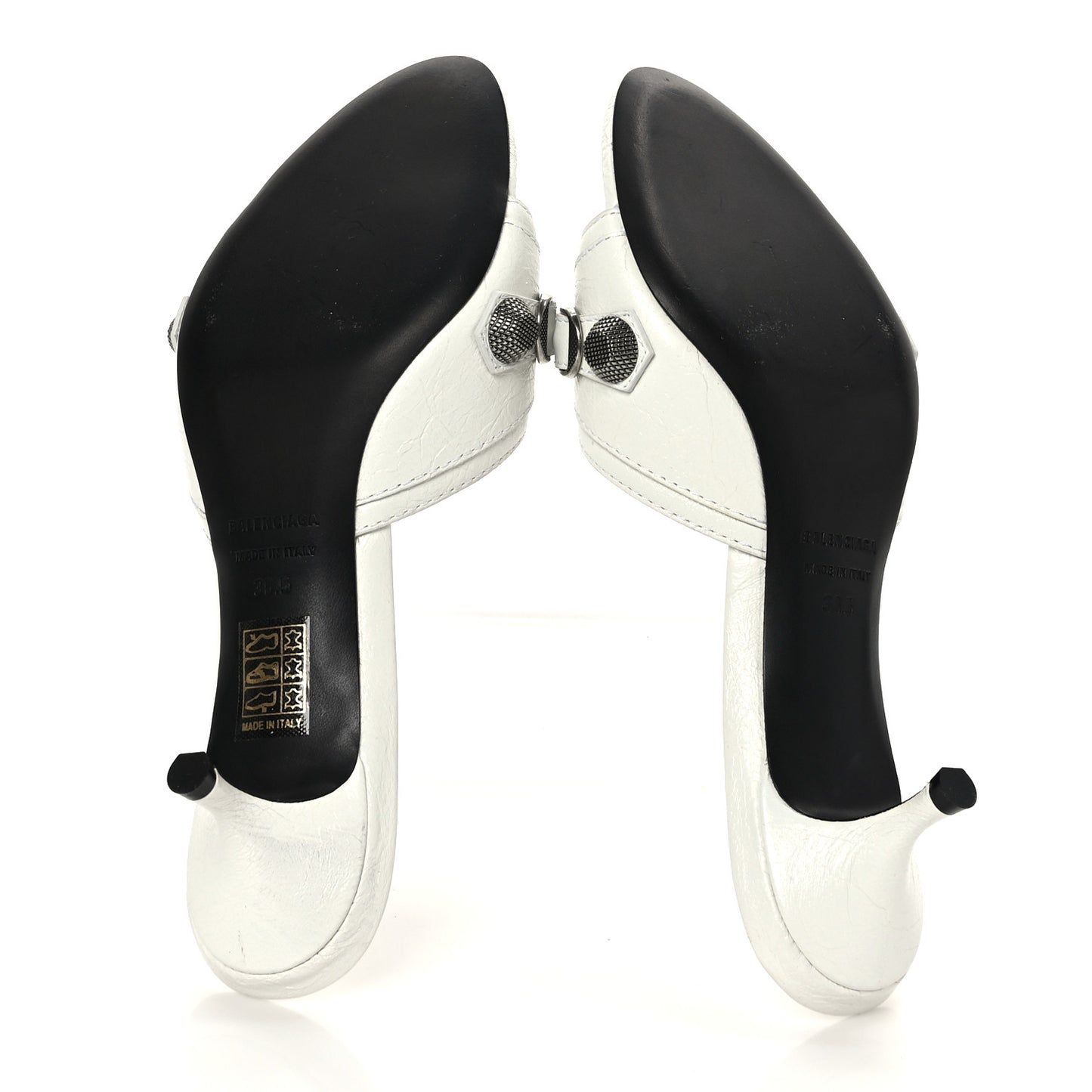 Agneau Arena Cagole 50mm Slide Sandals 36.5 Optic White