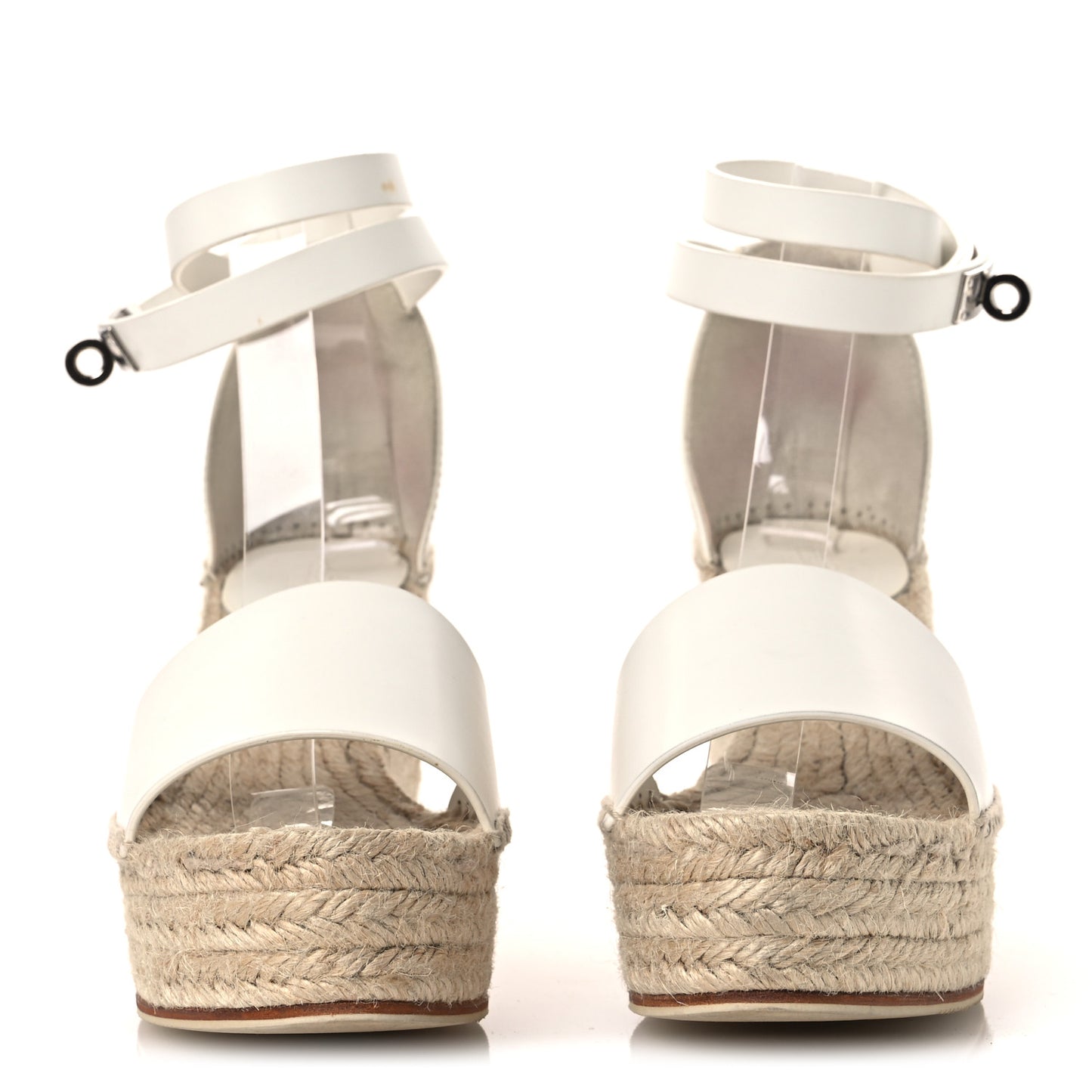 Calfskin Tipoli Espadrille Wedges 38 White