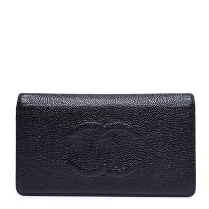 Chanel Caviar Timeless CC Yen Wallet Black 1 of 12