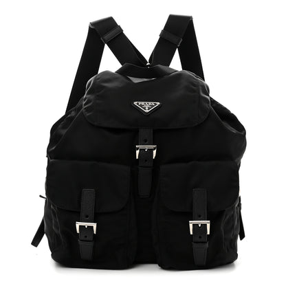 Prada Tessuto Nylon Saffiano Medium Backpack Black 1 of 9