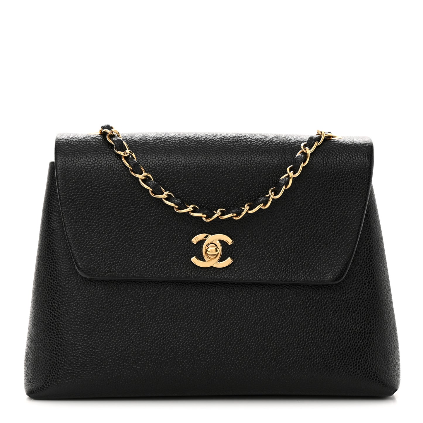 Caviar Jumbo Single Flap Black