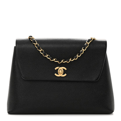 Chanel Caviar Jumbo Single Flap Black 1 of 11